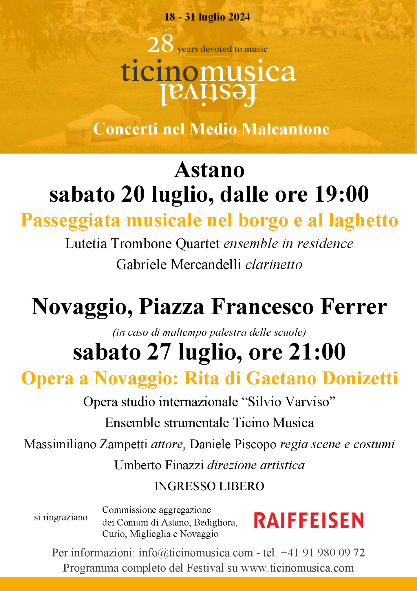 Ticino Musica 2024 - Concerti nel Medio Malcantone