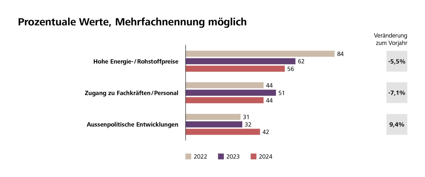 Grafik zu den Konjunkturrisiken in den nächsten zwölf Monaten