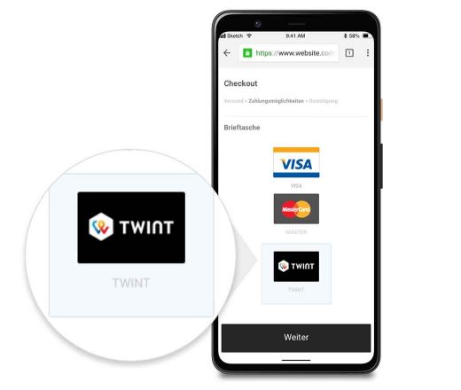 TWINT im Online- und Appshop