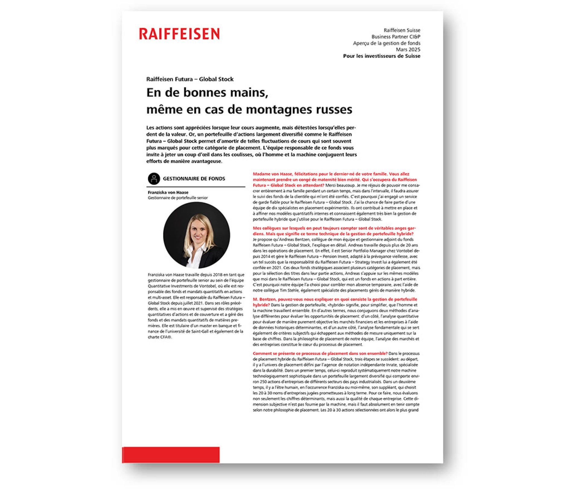 Cover Einblick ins Fondmanagement