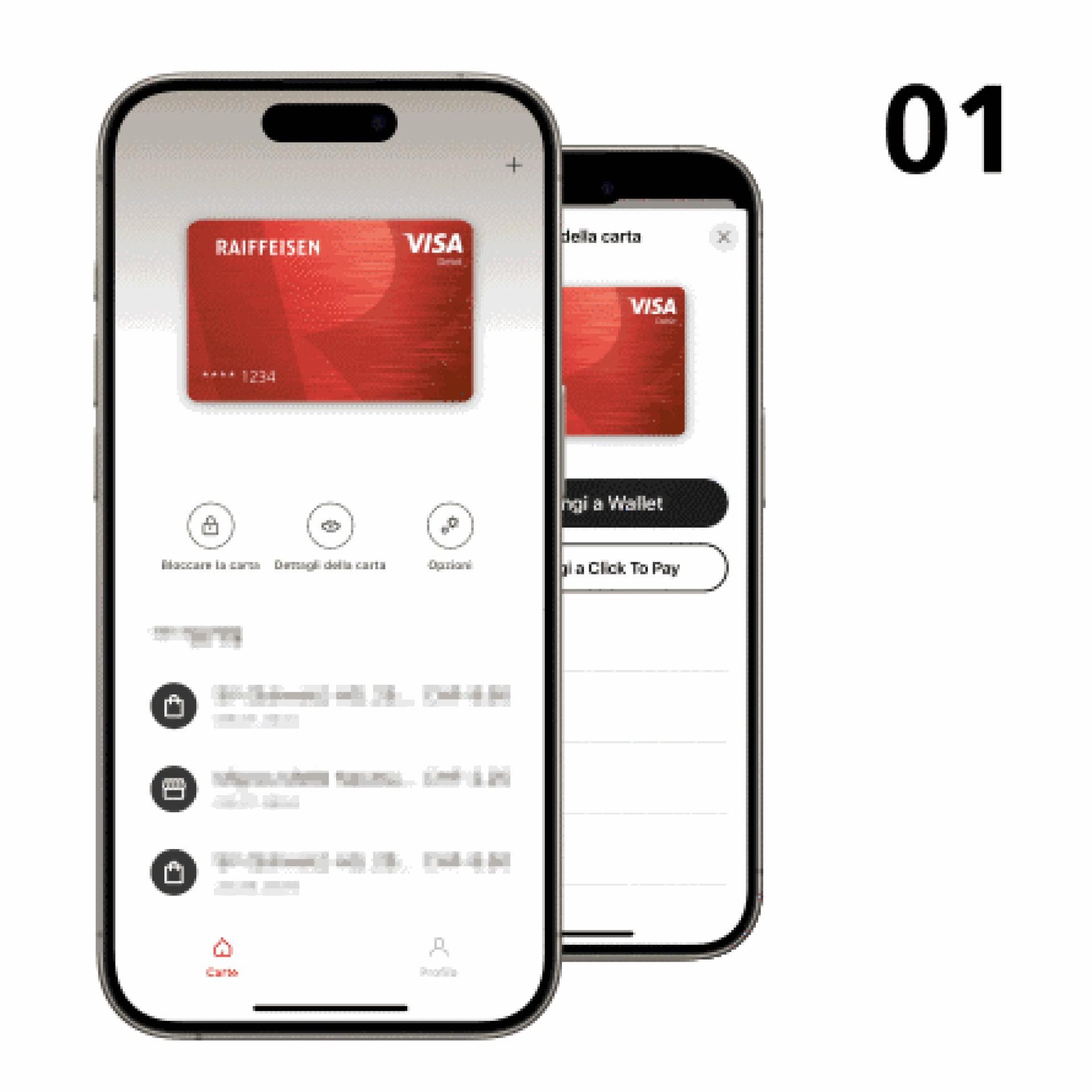 Attivazione di Apple Pay attraverso l'app debiX+