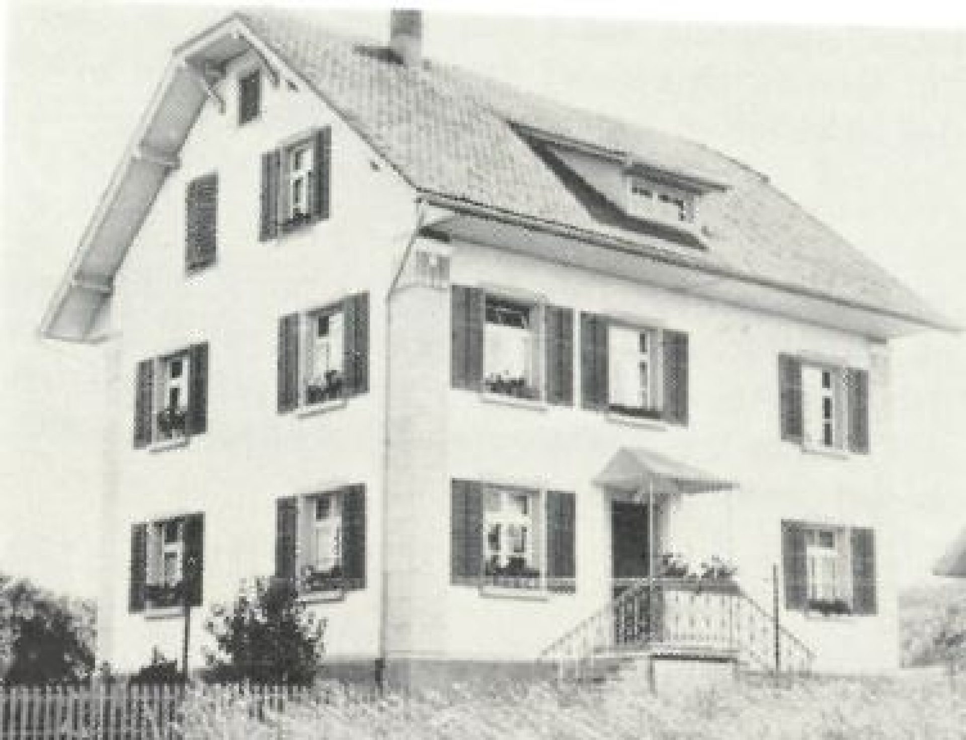 1949 - 1957: in der Mietwohnung des Kassiers in der Gass, im Hause eines Bauunternehmers 