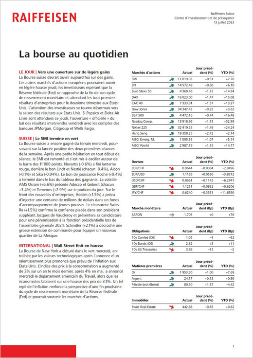 La bourse au quotidien