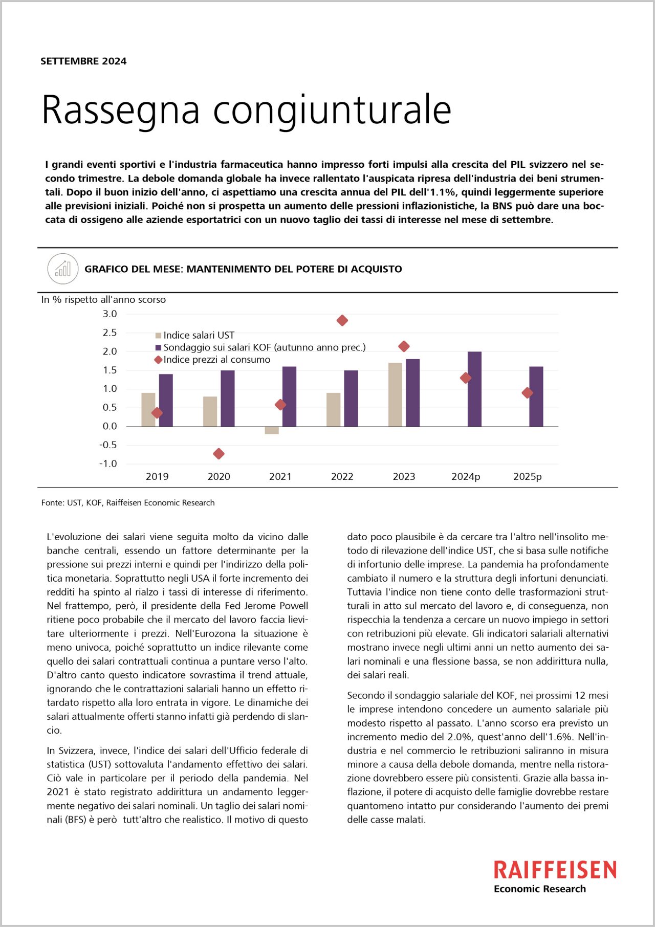 Rassegna congiunturale