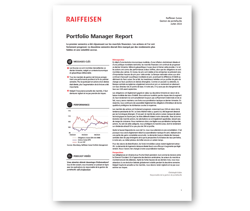 Portfolio Manager Report